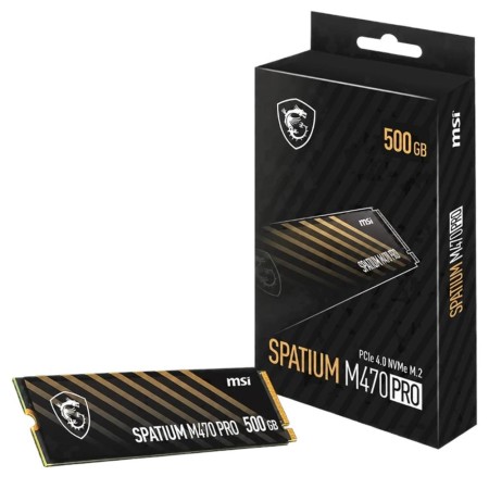 Disco duro interno solido ssd msi spatium m470 pro 500gb m.2 nvme pcie4