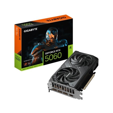 Tarjeta grafica gigabyte rtx5060 windforce max oc 8gb gddr7 - 3x dp - 1x hdmi pcie express 5.0