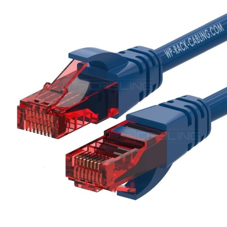 Cable de red wp latiguillo rj45 u - utp cat.6 3m azul