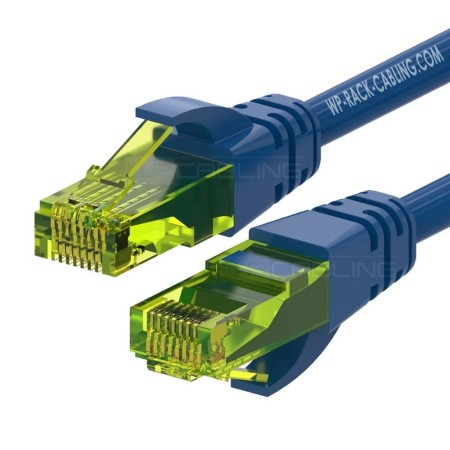 Cable de red wp latiguillo rj45 u - utp cat.6a 1m azul