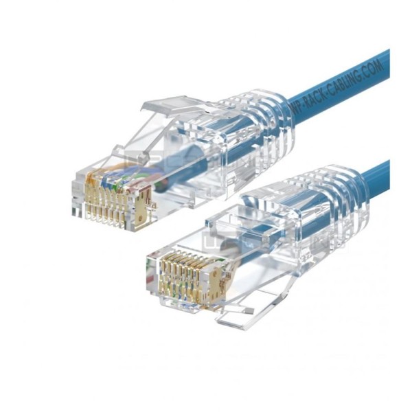 Cable de red slim wp latiguillo rj45 u - utp cat.6a 1m azul