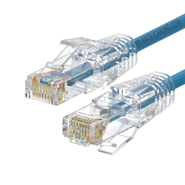 Cable de red slim wp latiguillo rj45 u - utp cat.6a 3m azul