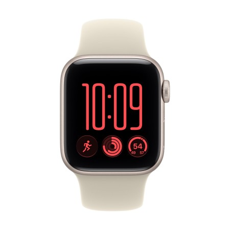 Apple Watch SE 3 GPS 40mm Aluminio Blanco y Correa Deportiva Arena (Sand) - Talla S/M