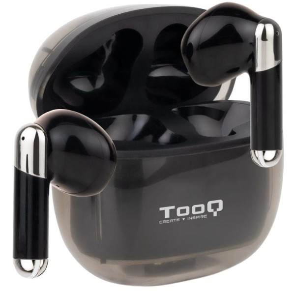 Auriculares Bluetooth TooQ Onyx TQBWH-0054B con estuche de carga/ Autonomía 4h/ Negros