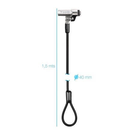 Cable de Seguridad Tipo NANO para Portátiles TooQ TQCLKC0045-G/ 1.5m