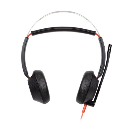 Auriculares Poly Blackwire 5220 USB-C + 3.5 mm + Adaptador USB-C/A/ con Micrófono/ Jack 3.5 - USB Tipo-C/ Bulk/ Negros