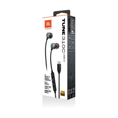 Auriculares Intrauditivos JBL Tune 310C/ con Micrófono/ Negros