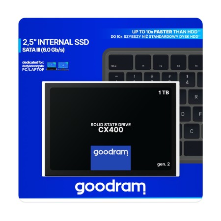 Goodram CX400 gen.2, 1 TB, 2.5″, 550 MB/s, 6 Gbit/s