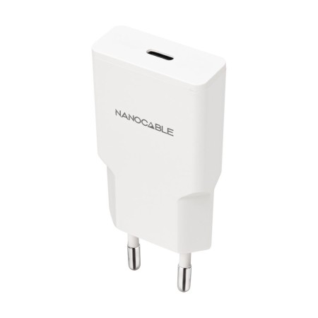 Cargador de Pared Nanocable 10.10.2027/ 1xUSB Tipo-C/ 30W/ Blanco