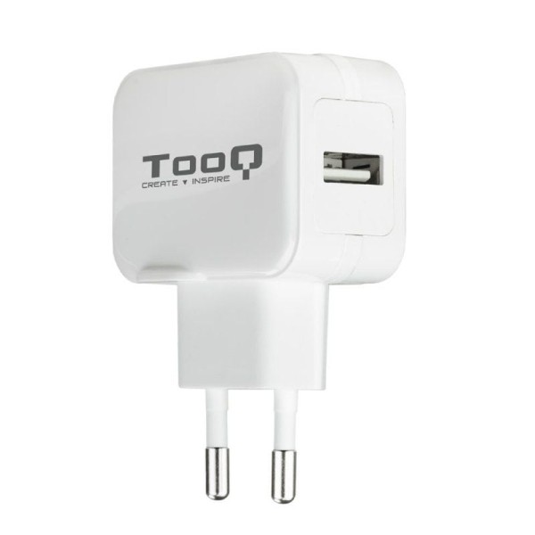 Cargador de Pared TooQ TQWC-1S01WT/ 1xUSB/ 12W/ Blanco