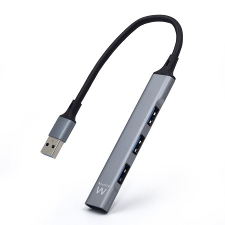 Hub slim ewent 4 puertos usb  entrada y salida - usb tipo a