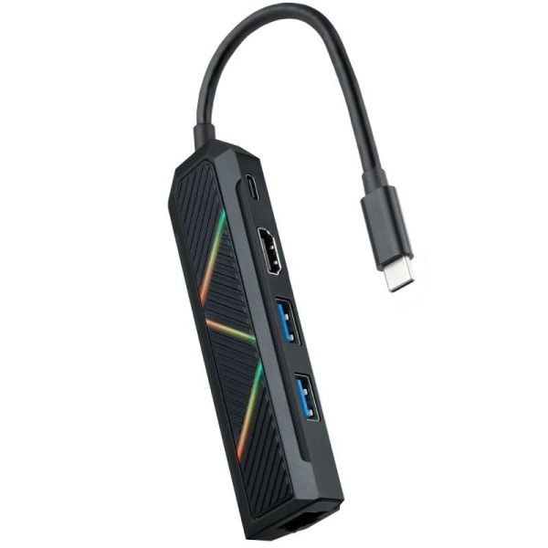 Docking USB Tipo-C Nanocable 10.16.0501/ 2xUSB/ 1xUSB Tipo-C PD/ 1xHDMI/ 1xRJ45/ Negro