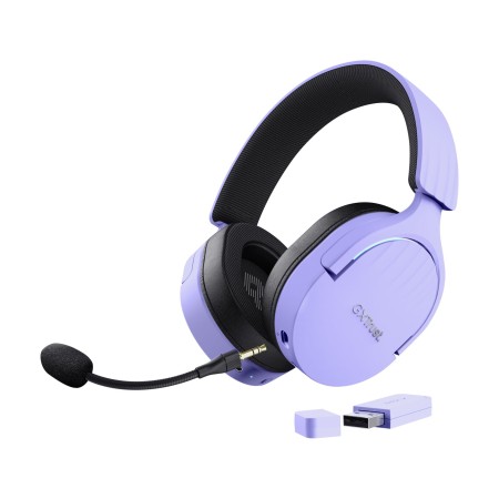 Auriculares Gaming Inalámbricos con Micrófono Trust Gaming GXT 491 Fayzo/ Bluetooth/ Jack 3.5/ Morados