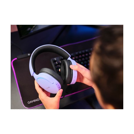 Auriculares Gaming Inalámbricos con Micrófono Trust Gaming GXT 491 Fayzo/ Bluetooth/ Jack 3.5/ Morados