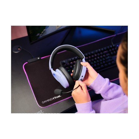 Auriculares Gaming Inalámbricos con Micrófono Trust Gaming GXT 491 Fayzo/ Bluetooth/ Jack 3.5/ Morados