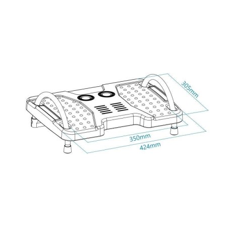 Reposapiés Ajustable/ Inclinable TooQ TQFR0601-G/ 424 x 305 x 145 mm