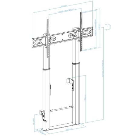 Soporte de Pared Fijo/ Suelo TooQ LOTTUS FS2290HM-B para TV de 55-100"/ hasta 100kg