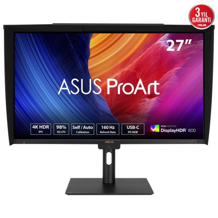 Monitor led 27 pulgadas asus proart pa27ucge ips -  4k uhd -  dp -  hdmi -  usb tipo c -  160hz -  1ms -  vesa 100x100