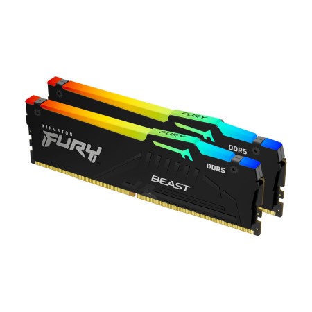 Memoria RAM Kingston FURY Beast RGB 2 x 16GB/ DDR5/ 5600MHz/ 1.25V/ CL36/ DIMM