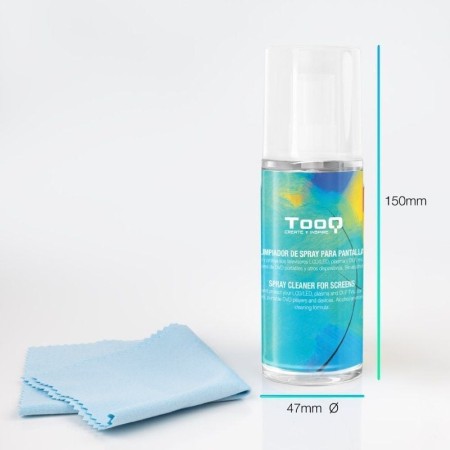 Kit Limpiador de Pantallas TooQ TQSC0016/ Spray 150ml + Paño Microfibra