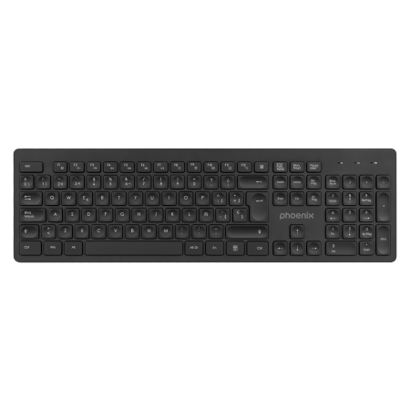 Teclado inalambrico qwerty phoenix k200 negro delgado