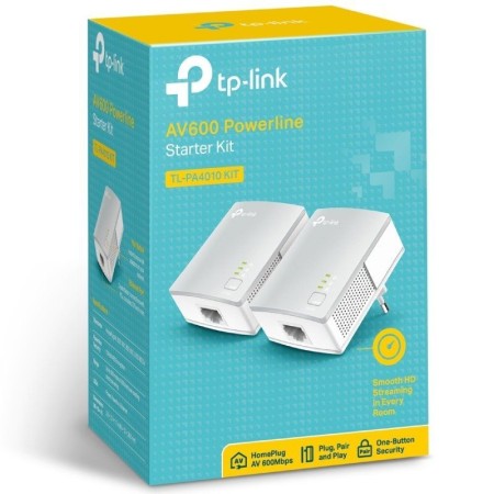 Adaptador Powerline TP-Link TL-PA4010Kit 600Mbps/ Alcance 300m/ Pack de 2