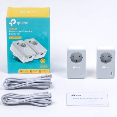 Adaptador Powerline TP-Link TL-PA4010P KIT 600Mbps/ Alcance 300m/ Pack de 2