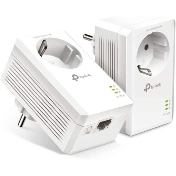 Adaptador Powerline TP-Link TL-PA7017P KIT AV1000 1000Mbps/ Alcance 300m/ Pack de 2