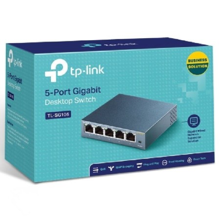 Switch TP-Link TL-SG105 5 Puertos/ RJ-45 10/100/1000