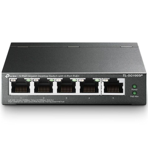 Switch TP-Link TL-SG1005P 5 Puertos/ RJ-45 10/100/1000 PoE