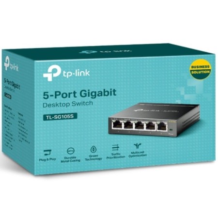 Switch TP-Link TL-SG105S 5 Puertos/ RJ-45 10/100/1000