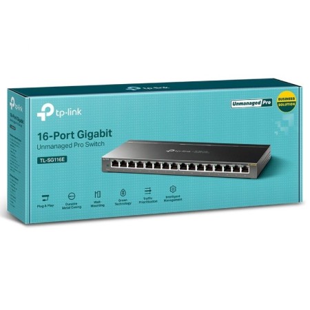 Switch TP-Link TL-SG116E 16 Puertos/ RJ-45 10/100/1000