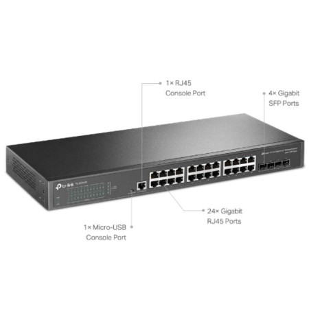 Switch Gestionable TP-Link Omada TL-SG3428 28 Puertos/ RJ-45 10/100/1000/ SFP