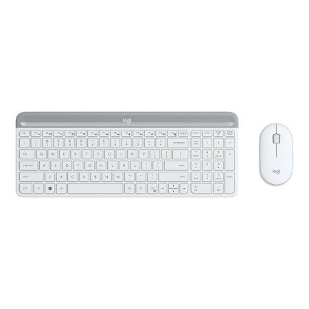 Teclado  mouse logitech mk470 wireless inalambrico blanco