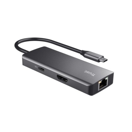 Docking USB Tipo-C Trust Dalyx/ 2xUSB/ 2xUSB Tipo-C/ 1xHDMI/ 1xRJ45/ Gris