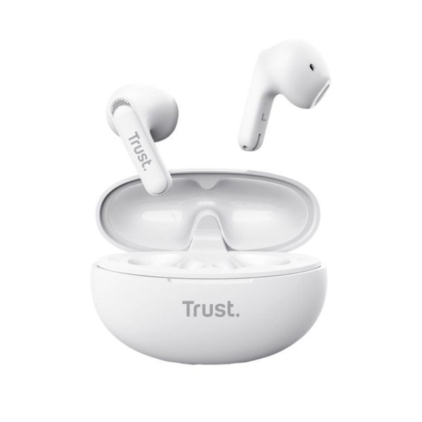 Auriculares Bluetooth Trust Yavi ENC con estuche de carga/ Blancos