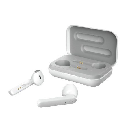 Auriculares Bluetooth Trust Primo Touch con estuche de carga/ Autonomía 4h/ Blancos