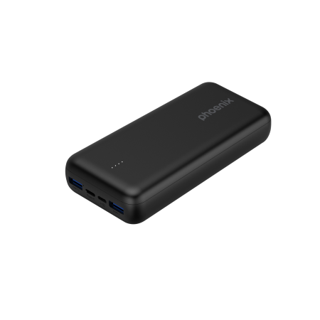 Phoenix powerbank batería externa 20000mah con 2 usb carga rapida y 1 usb tipo c pd