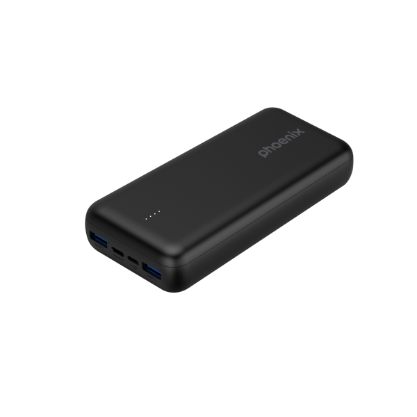 Phoenix powerbank batería externa 20000mah con 2 usb carga rapida y 1 usb tipo c pd