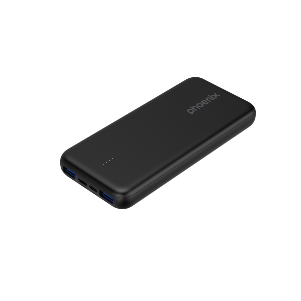Phoenix powerbank batería externa 10000mah con 2 usb carga rapida y 1 usb tipo c pd