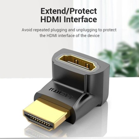 Adaptador HDMI 4K 270º Vention AINB0/ HDMI Macho - HDMI Hembra