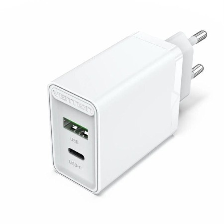 Cargador de Pared Vention FBBW0-EU/ 1xUSB Tipo-C/ 1x USB/ 20W