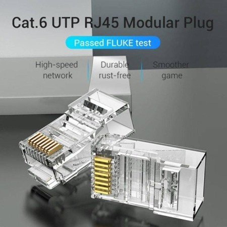 Conector RJ45 IDDR0-100/ Cat.6 UTP/ 100 uds