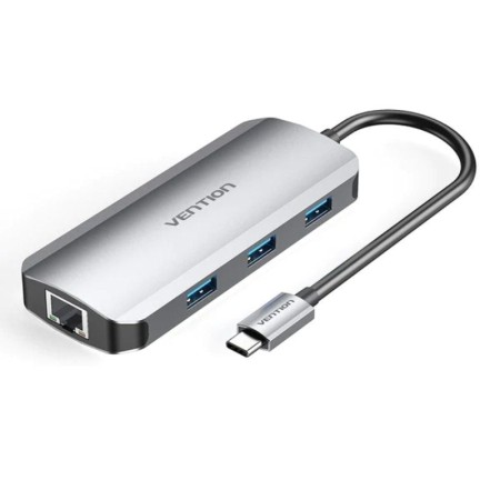 Docking USB Tipo-C Vention TOHHB/ 1xHDMI/ 3xUSB/ 1xRJ45/ 1xUSB Tipo-C PD