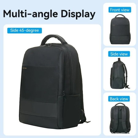 Mochila Vention KRQB0 para Portátiles hasta 15.6"/ 20L/ Impermeable/ Negra