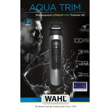 Cortabarbas Wahl Aqua Trim 1065-0460/ con Batería/ 4 Accesorios