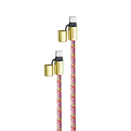 Cable usb tipo c intenso 1.65m -  macho - macho -  neon mix