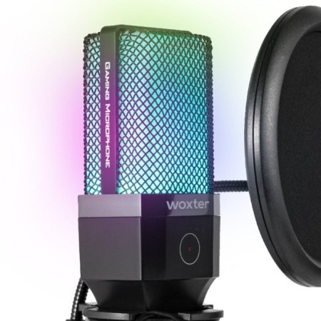 Micrófono Woxter Mic Studio 65 RGB/ USB 2.0