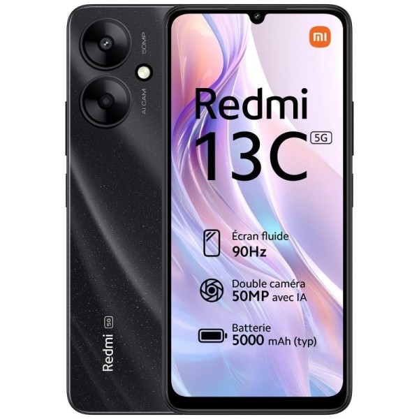 Smartphone Xiaomi Redmi 13C 4GB/ 128GB/ 6.74"/ 5G/ Negro