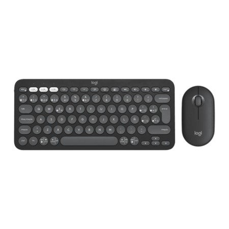 Teclado  mouse logitech pebble 2 combo inalambrico negro